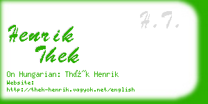 henrik thek business card